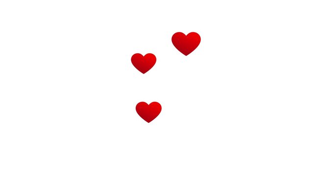 Love heart animation 4k stock footage