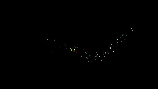 Light streak with fast shimmering particle trail, glowing bokeh lights, magic sparkles with glitter line transition, light flowing magic stars dust, glitter line abstract light, 4K and UHD video