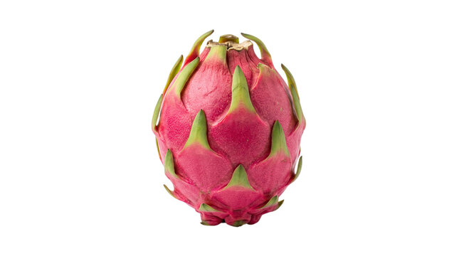 Fresh pink dragon fruit isolated on white background