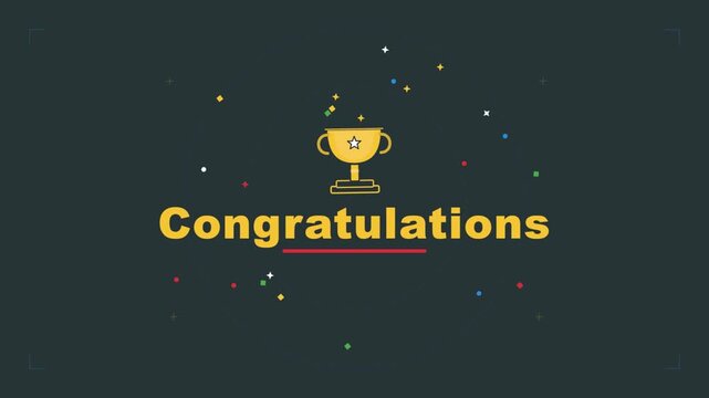 High energy animated greeting videos featuring messages like "Welcome," "Thank You," and "Congratulations"suitable for use as intros, outros, or backgrounds.