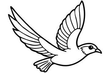 Fototapeta premium Flying white dove with outspread wings