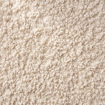 Cream boucle fabric with dense looped nubby pile