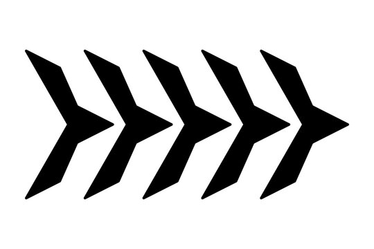 Black Thick Chevron Arrow Pattern for Fast Flow isolated on transparent background direction pointer sharp forward speed