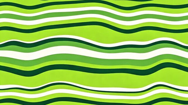Retro Green Wavy Lines Seamless Pattern Looping Video Background
