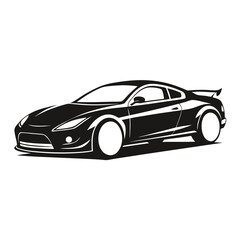 Fototapeta premium Sleek Silver Luxury Car Vector Illustration