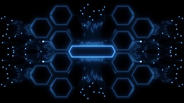 Ai tools or blue neon box 4K animation.. Multi function for Agentic AI technology motion background. Multi agent AI systems, with neon toolbox any item use for animation .
