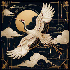 Japanese crane art © Adisak