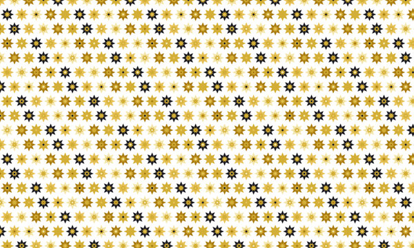 Moroccan Islamic 8 Point Star Zellige Mosaic Seamless Pattern