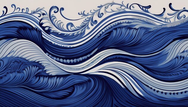 blue wavy border