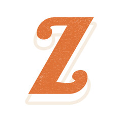 Letter Z retro bold font typography and lettering © Rawpixel.com
