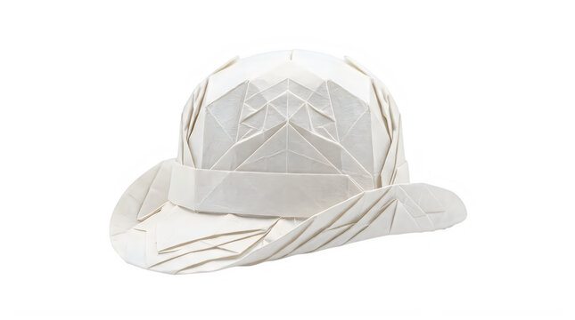 White baseball cap with geometric pattern