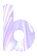 Letter b sticker png purple holographic typography © Rawpixel.com