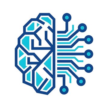 Digital Brain Circuit Tech Logo Icon