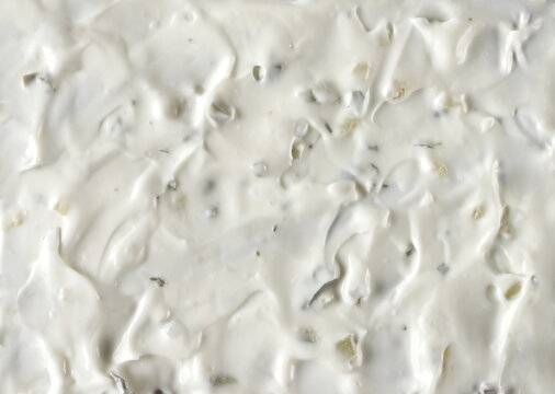 Tartar sauce background and texture, top view