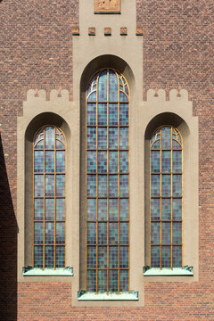 Engelbrekt church stained glass windows in &Ouml;stermalm Stockholm