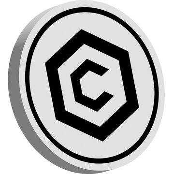 cronos-cro cryptocurrency drawings on abstract background. 3d illustrations.