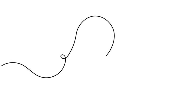 Animated of creative confusion question mark icon sign continuous one line drawing moving on white animation