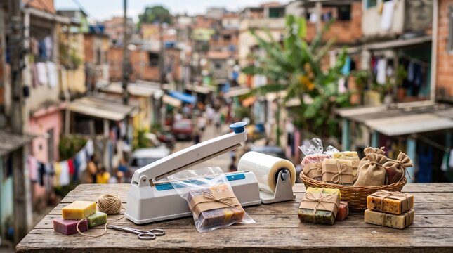 Artisanal soaps in favela community