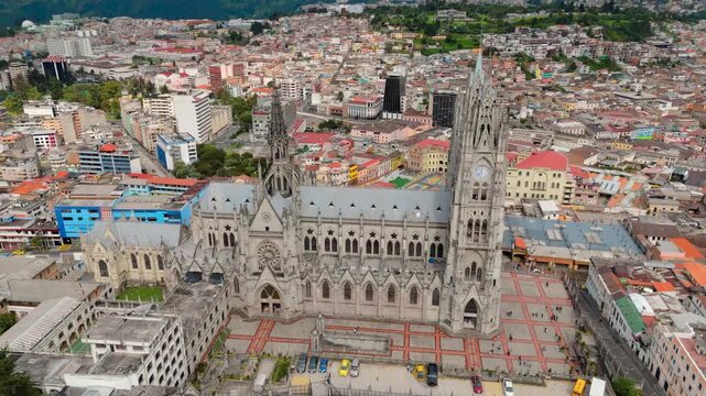 The Basilica of the National Vote, is the largest neo-Gothic church in Latin America, this religious building is located in the historic center of Quito - Ecuador.
