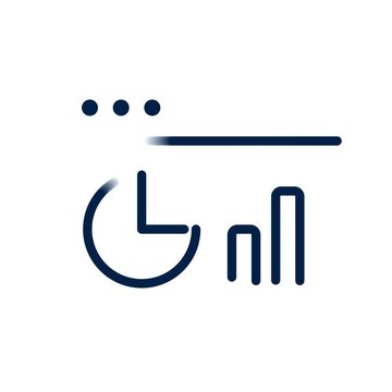 Animated Web Dashboard Line Icon with Pie Chart and Bar Graph Data Analytics