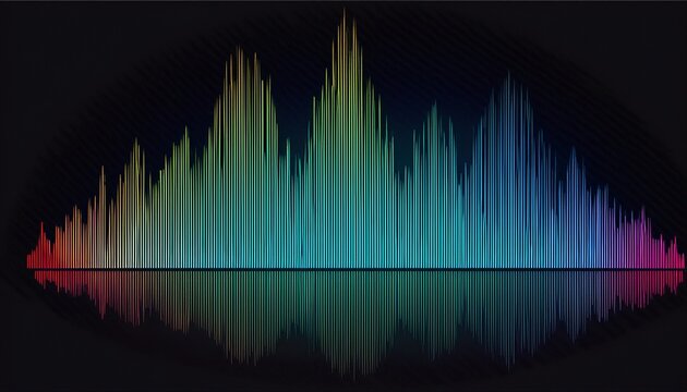 graphics of music equalizer on black background