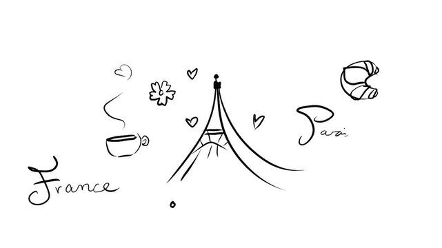 French drawings inspired in Paris