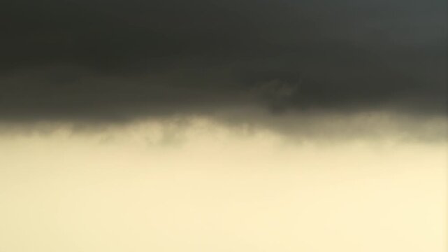 Tokyo,Japan -August 14, 2026: Side Horizontal side view of Linear rainband  or thick cloud