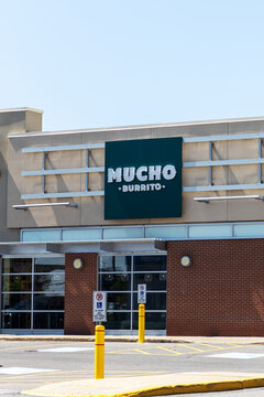 Ottawa, Canada - July 30, 2026: Mucho Burrito Mexican restaurant in Ottawa