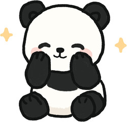 Hand Drawn Panda Illustration  © 정원 조