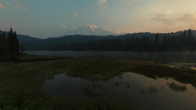 Sunrise Timelapse at Mount Rainier National Park