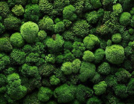 green moss texture background top view of natural green moss can use as forest background for cosmetic mock up copy space for text or design studio shot