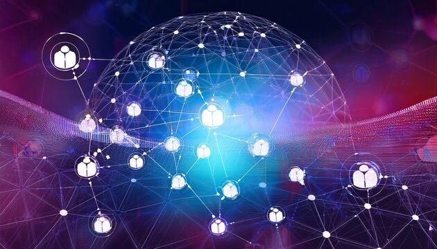 social network background mixed media