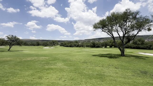 Panorama de campo de golf en Guanajuato