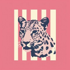 Naklejka premium Animal advertisement wildlife panther.