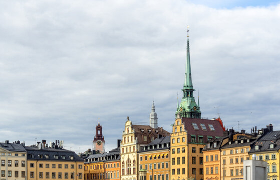 Stockholm Gamla Stan skyline with German Church spire