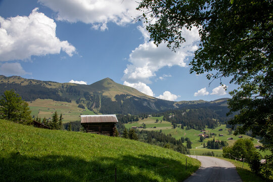 swiss alpine landscape, Lauenen-Gstaad