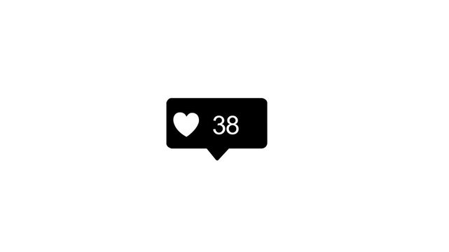 social media icon. like, follower, comment counter icon. like, follower, comment counter video. 4k