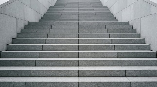 Empty grey stone stairs highlight the minimalist design of a newly constructed outdoor plaza.