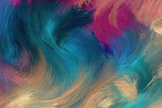 Digital art abstract background with moody painterly textures and color swirls