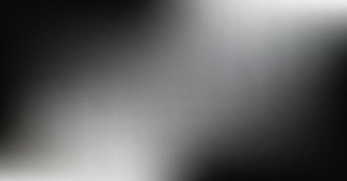 Monochrome black and white gradient with soft grain texture for artistic minimalist digital visual design layouts