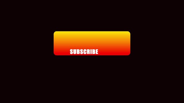 Animated subscribe button overlay with gradient style for social media and you tube channel branding animation 4k