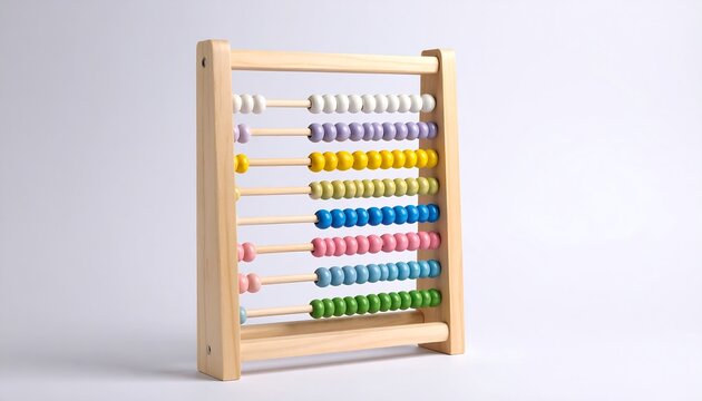 Colorful wooden abacus used for educational math activities