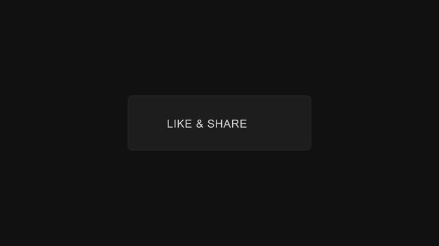 Like and share button animation for social media engagement and digital marketing 4k