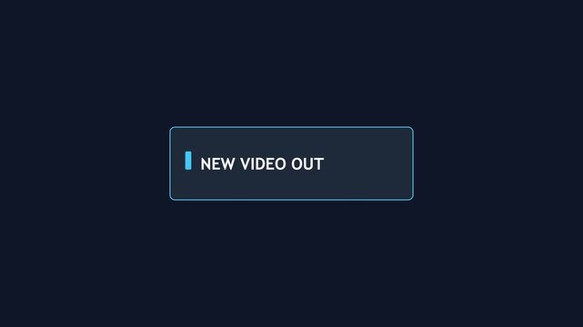 New out notification button overlay for social media marketing and digital channel engagement animation 4k