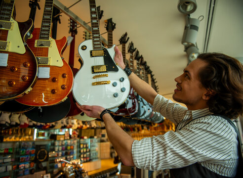 Choosing White Electric Guitar.