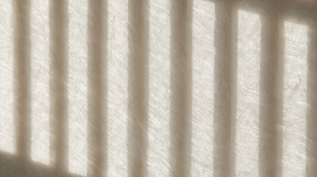 Sunlight and Vertical Shadows on Textured Paper Background