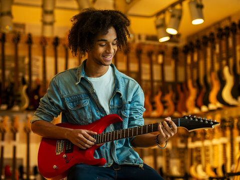 Young Electric Guitarist.