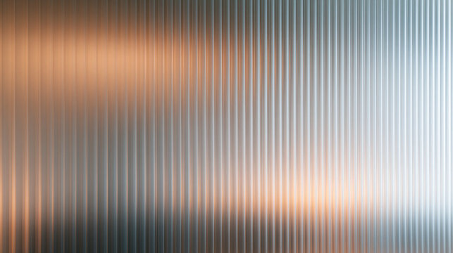Fluted Glass Texture with Warm Light Reflections Background