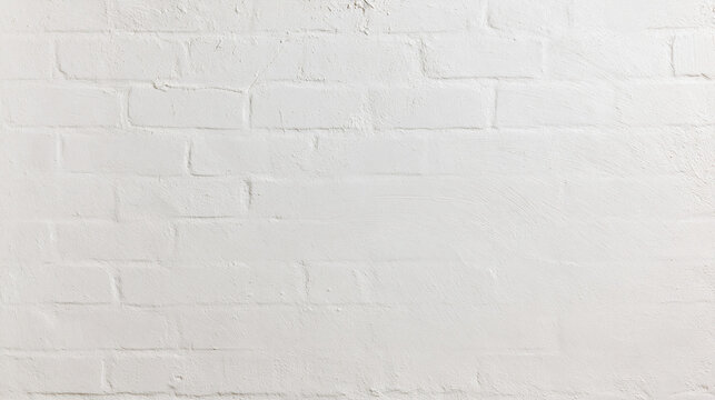 White Painted Brick Wall Texture for Background