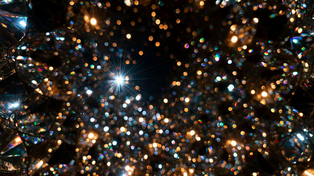 Sparkling Crystal Bokeh Lights Abstract Luxury Background